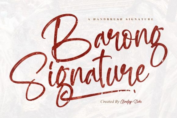 Barong Signature: A Sweet, Romantic Script Font for Small Business Branding