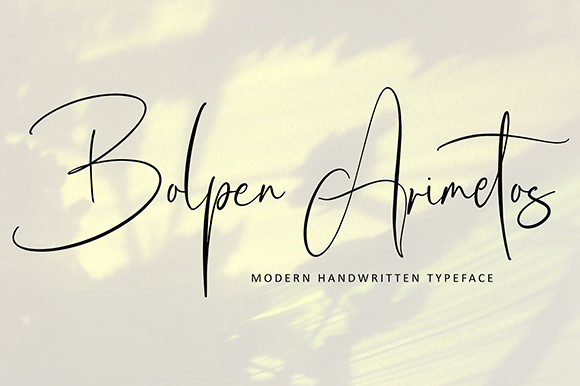 Bolpen Arimetos: A Slim, Relaxed Script Font for Real Business Branding