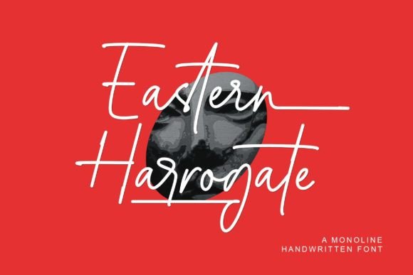 Eastern Harrogate: A Refined Monoline Script Font for Thoughtful Branding