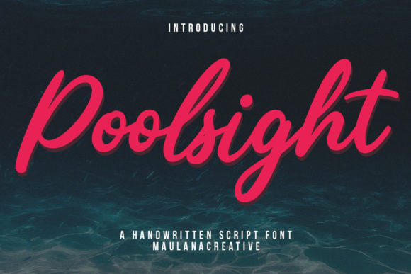 Poolsight: A Chic Script Font That Actually Works in Real Branding